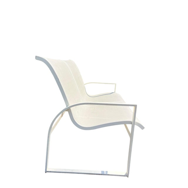 Woodard Furniture Co. Vintage Metal Woodard Two Seater Bench For Sale - Image 4 of 9