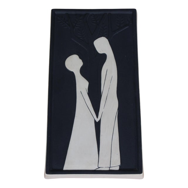 Ceramic Relief attributed to Holm Sorensen, Bornholm, Denmark, 1958 For Sale