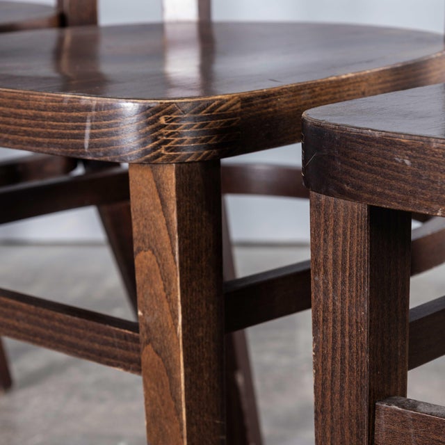 1970’s Dark Walnut Deep Back Dining Chairs By Ton – Large Quantity Available. - Set Of Six. High quality good scale dining...