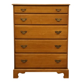 Drexel Furniture Solid Maple Litchfield Colonial Early American Style 36" Chest of Drawers For Sale