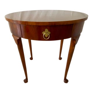 Baker Furniture Mahogany Queen Anne Side Table/Tea Table For Sale