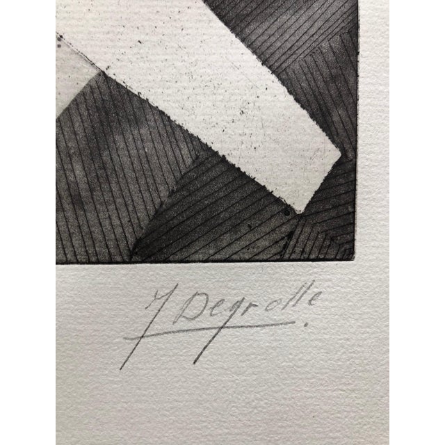 Jean Deyrolle, French Avant Garde Bold Abstract Geometric Aquatint Etching Op Art Kinetic For Sale - Image 4 of 10