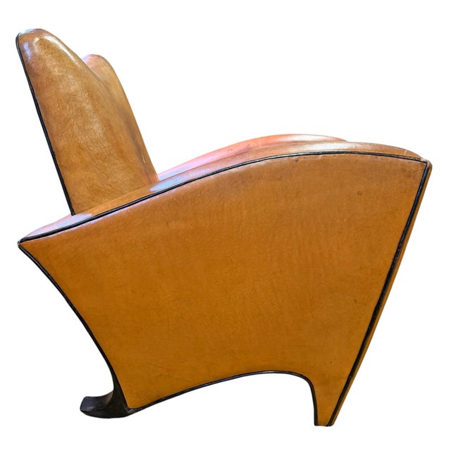 Late 20th Century Leather Club Chair by Bart Van Bekhoven For Sale - Image 5 of 14