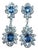 Certified Natural 8.4CTS VS F Diamond Ceylon Sapphire 18K Solid Gold Chandelier Earrings, A Pair For Sale