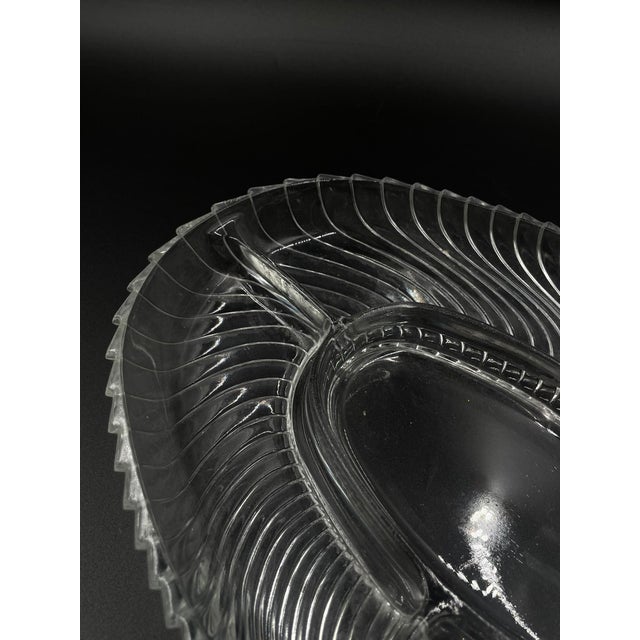 Vintage Glass Divided Platter, 1975 For Sale - Image 4 of 7