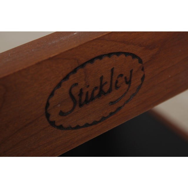 Stickley Modern Design Solid Cherry Serving Cart With Tray For Sale - Image 17 of 18