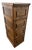 Vintage Tiger Oak File Cabinet Four Drawers One Locks Paneled Sides Legal SIze For Sale