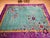 Green Vintage Art Deco Chinese Rug, Hand-Knotted Wool, Floral Motif, Turquoise & Purple, 9x12 For Sale - Image 8 of 18