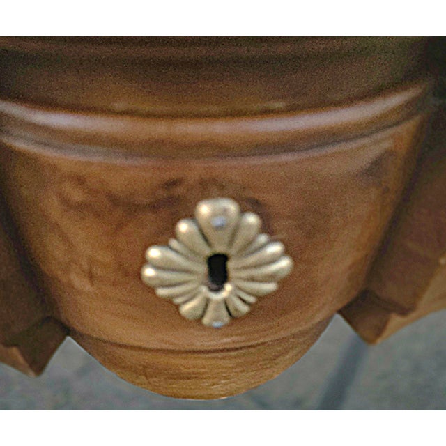 Fine Wm. A. Berkey Figured Cherry Leather-Top Louis XV Style Writing Desk for John Widdicomb, Circa 1950 For Sale - Image 10 of 12