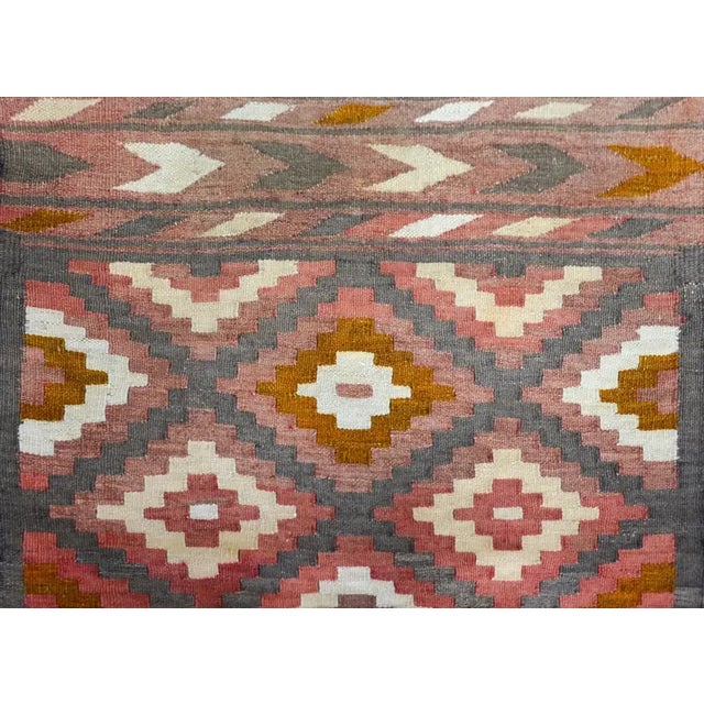 Textile Vintage Afghani Kilim Rug For Sale - Image 7 of 13