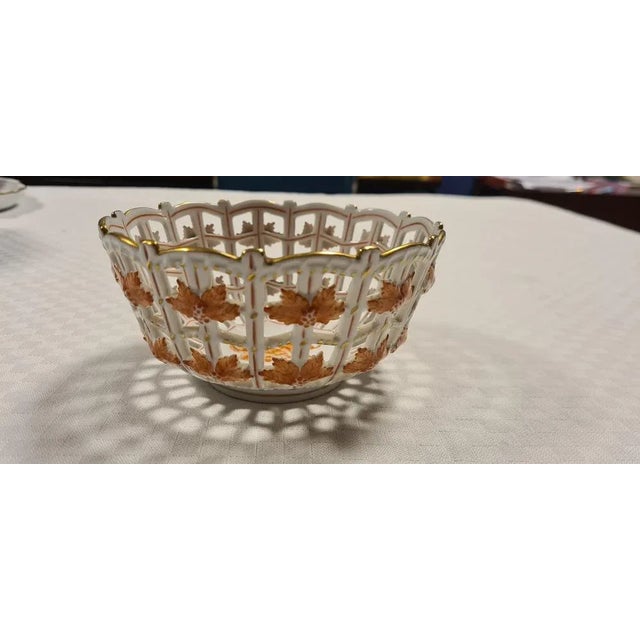Porcelain Basket from Herend, Hungary, 1960s For Sale - Image 9 of 9