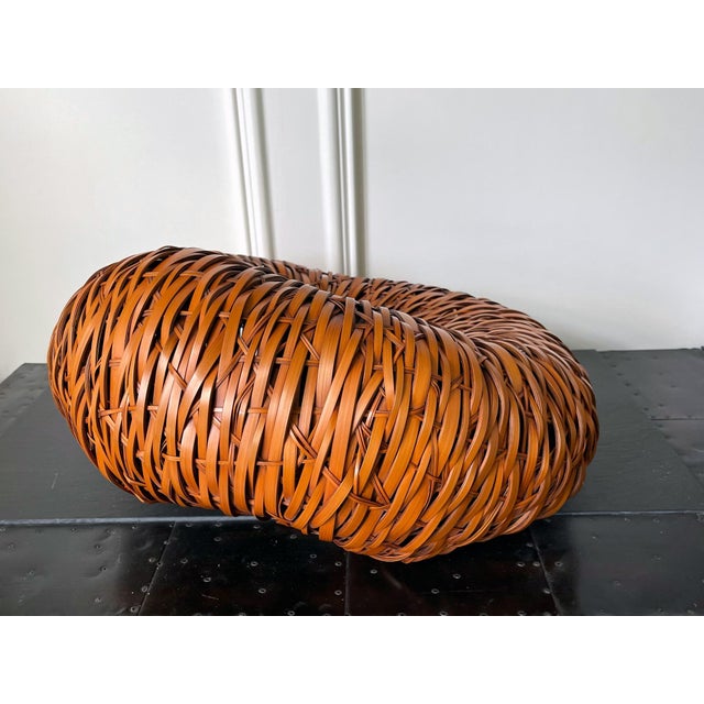 Large Contemporary Japanese Woven Bamboo Sculpture Mimura Chikuho For Sale - Image 11 of 16