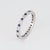 Modern Diamond Sapphire Eternity Ring Size 4.75 Vintage 14k White Gold Band Fine Jewelry For Sale - Image 3 of 5