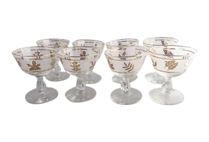 Frosted Seasonal Wine Glasses - Set of 8
