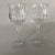 Glass 90's Clear Cut Crystal Wine Glasses S/2 For Sale - Image 7 of 7