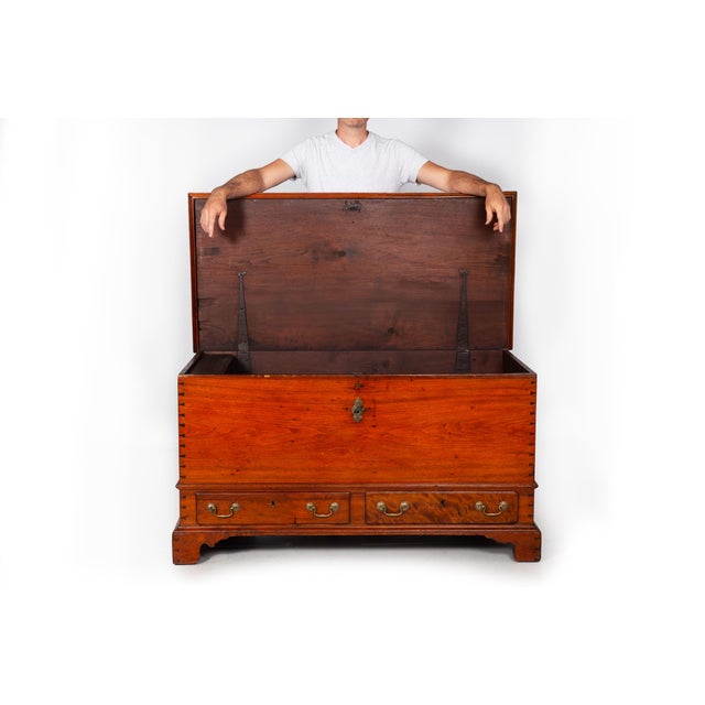 Chippendale 18th Century American Chippendale Walnut Blanket Chest Circa 1780s For Sale - Image 3 of 18