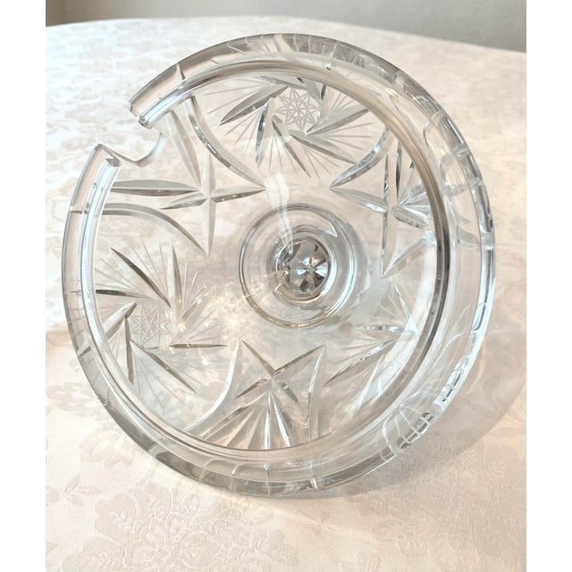 Mid 20th Century Crystal Hand Cut German Covered Punch Bowl With 10 Crystal Cups Excellent Mint Condition For Sale - Image 11 of 12