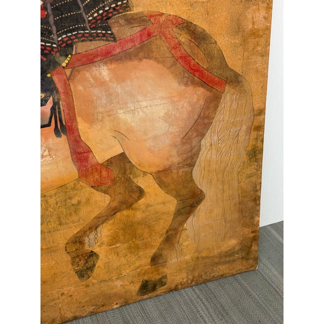 "Sumimoto Hosokawa on Horseback'' Large Scale Painting For Sale - Image 9 of 12