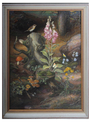 K. Roquette, Fawn, 20th Century, Oil on Cardboard, Framed