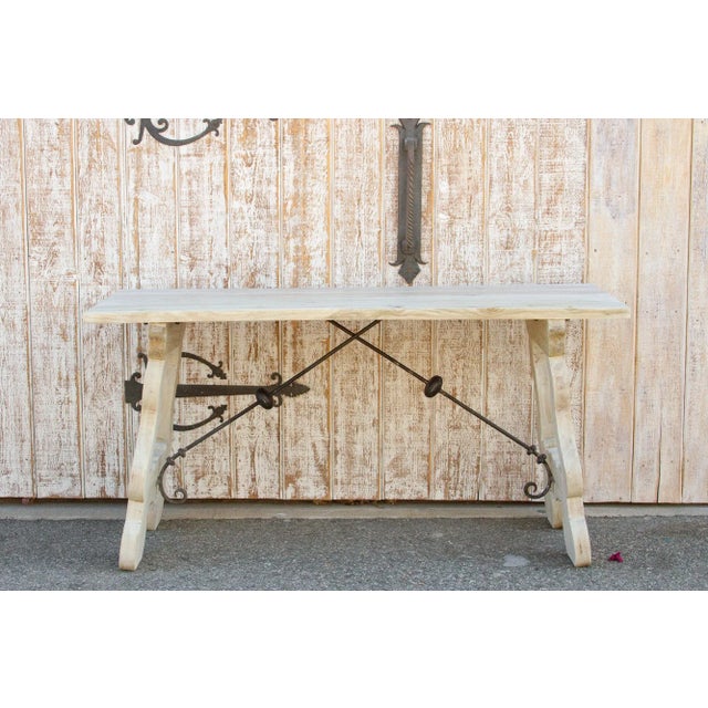 Bleached Wood Spanish Tavernera Writing Table For Sale - Image 11 of 11
