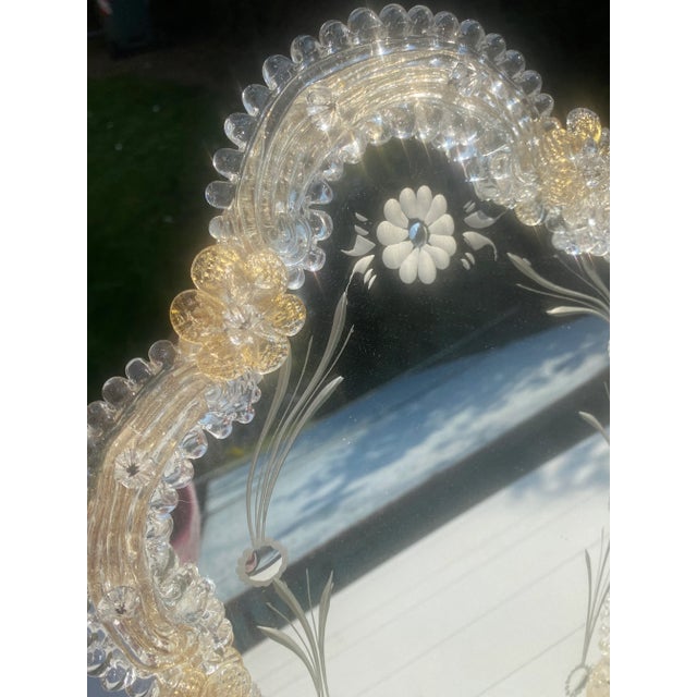 Contemporary Table Mirror Frame With Trasparents and GoldLeaf