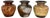 Vintage Pottery Fat Lava Vases from Scheurich, Germany, 1970s, Set of 3 For Sale
