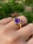 The Moreton: Amethyst and Diamond Bypass Ring set in 14 K Gold For Sale - Image 9 of 9
