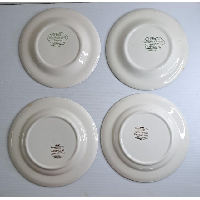 Mid 20th Century Currier & Ives Royal Usa Dinner Plates the Old Grist Mill Set of 8 For Sale In West Palm - Image 6 of 12