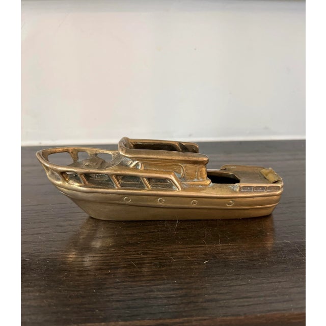 Brass 1960s Brass Boat Desktop Tape Dispenser For Sale - Image 8 of 9