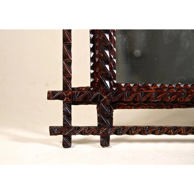 Purple Tramp Art Wall Mirror, Austria, 1880s For Sale - Image 8 of 17