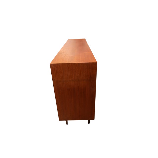 1970s Danish Sideboard in Teak and Walnut with Sliding Doors, 1960s For Sale - Image 5 of 18