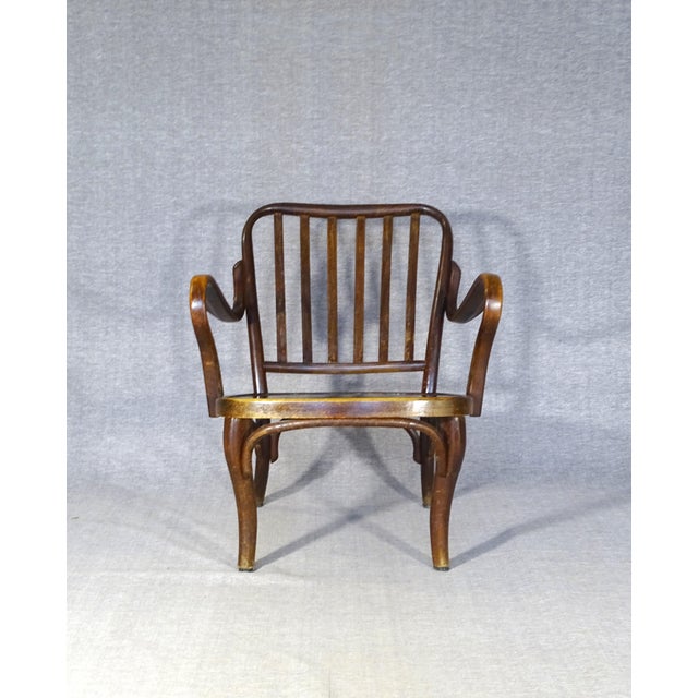 Josef Frank Vintage Art Deco Armchair by Josef Frank for Thonet, 1935 For Sale - Image 4 of 9