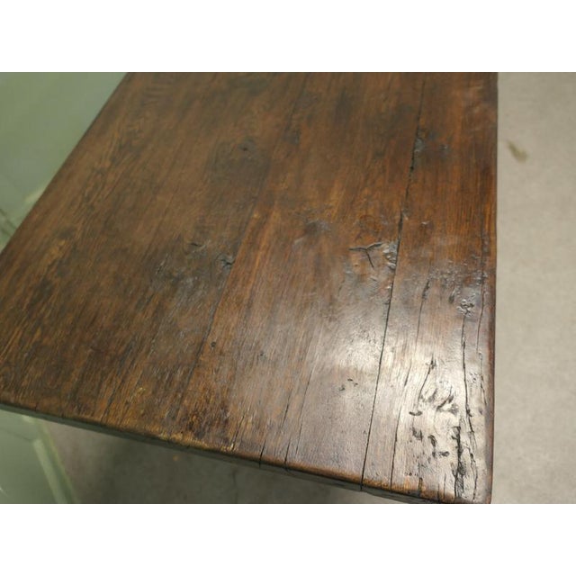 French Country Oak Refectory Table For Sale - Image 5 of 8