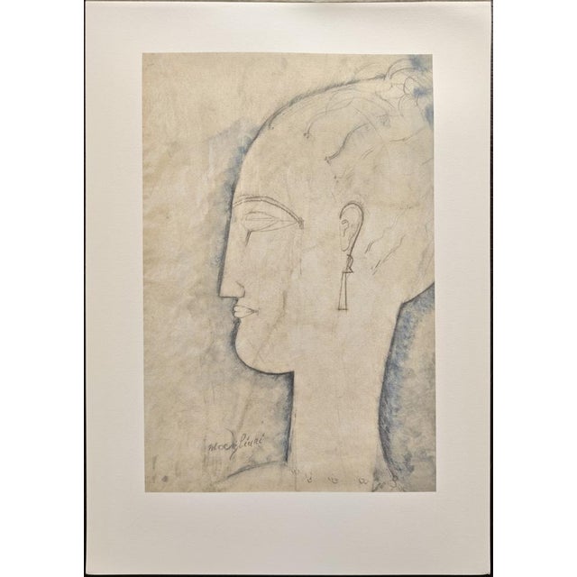 Amedeo Modigliani (1884-1920) Testa di Cariatide / Caryatid Head Lithograph on paper Paper especially produced for this...