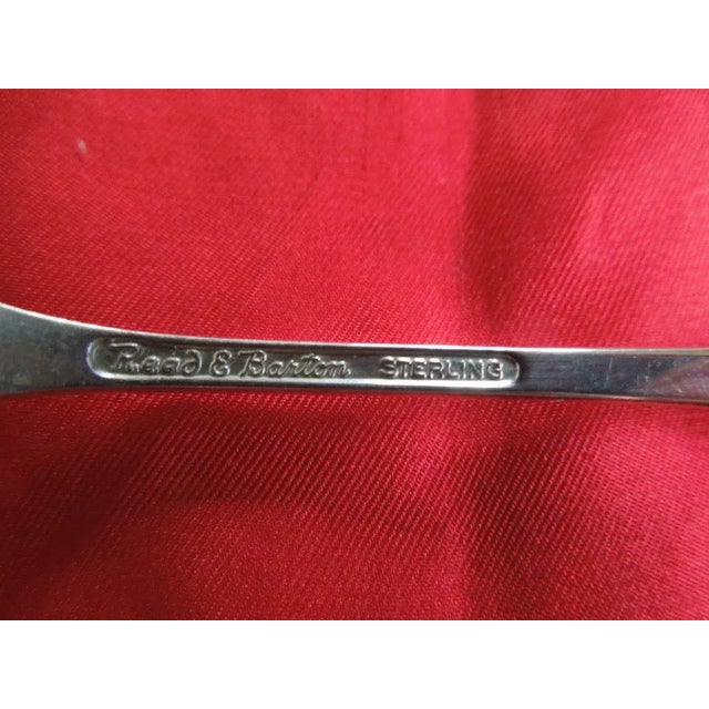 Reed & Barton John Prip Reed & Barton 'Lark' Sterling Silver Teaspoons- Set of 6 For Sale - Image 4 of 4