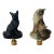 Vintage Wolf Figurines as Lamp Finials - a Pair For Sale