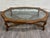 French Vintage Karges Louis XV Style Hand Carved Walnut Glass Top Coffee Table For Sale - Image 3 of 14