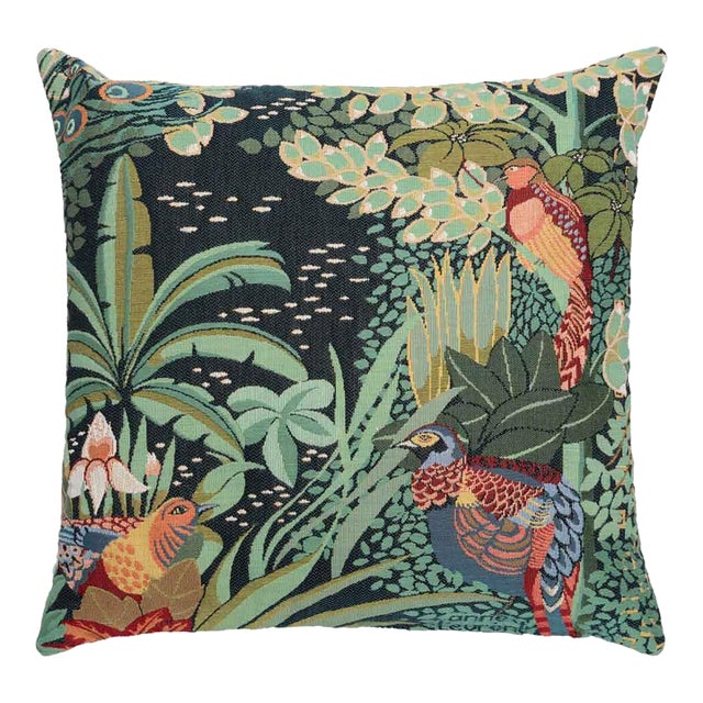 Jungle Birds I Regular Cushion With Feather Filler - 46x46cm (18"x18") For Sale