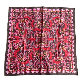 Vintage Scarf 1970s Textile Panel For Sale