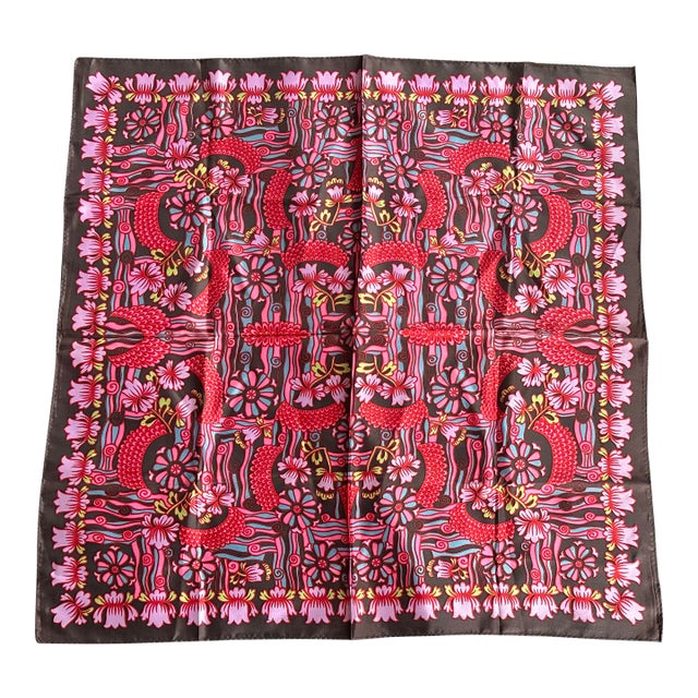 Vintage Scarf 1970s Textile Panel For Sale