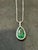 GIA Certified 19 Ct Pear Cut Emerald & 1 Ct Diamond Halo Pendent/Necklace 14 KWG For Sale In New York - Image 6 of 18