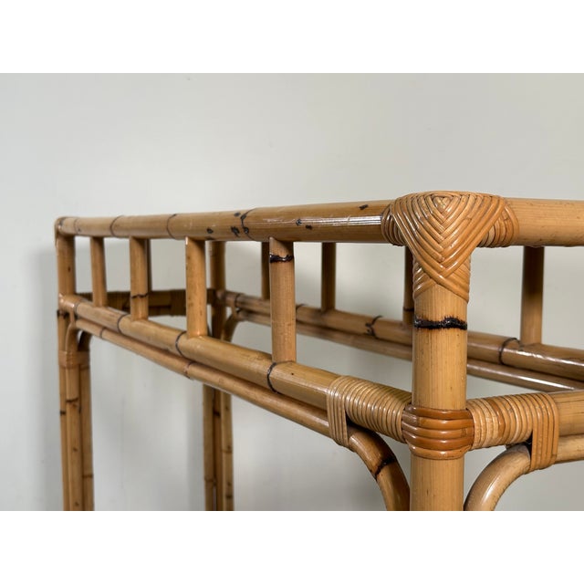 Vintage Bamboo Console Table, 1970s For Sale - Image 11 of 12