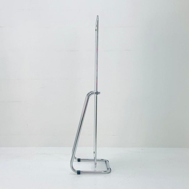 Mid-Century Chrome Floor Mirror, 1980s For Sale - Image 5 of 11