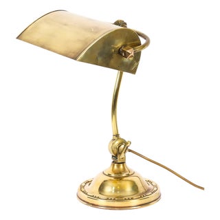 Vintage Art Deco Articulated Brass Desk Lamp, 1920s For Sale