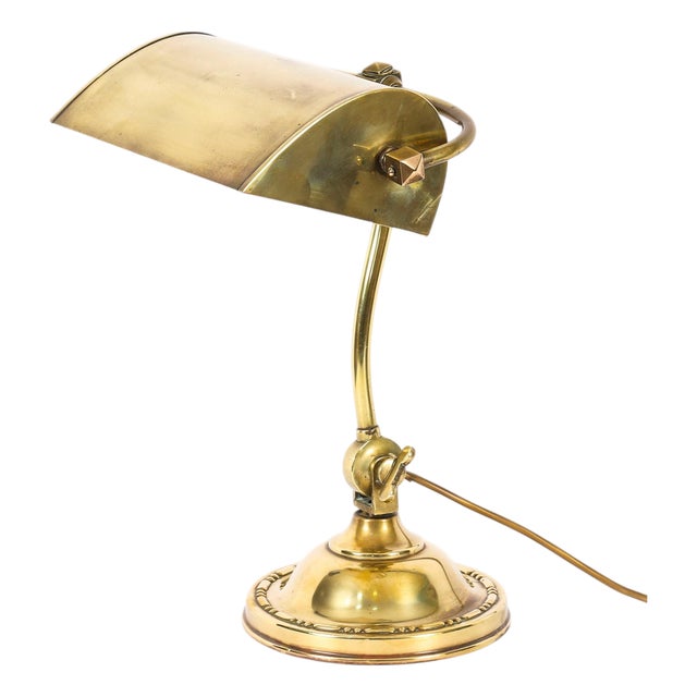 Vintage Art Deco Articulated Brass Desk Lamp, 1920s For Sale