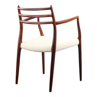 Model 62 Rosewood & Knoll Boucle Arm Chair by Niels Møller for JL Møllers 1960s For Sale