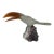 Late 20th Century Quartz Stone Toucan Parrot Perched on Amethyst Geode For Sale