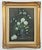 The 1902 Oil Painting Chrysanthemum Daisy in Glass Vase Carved Gold Frame by H. Ovide is a unique and handcrafted piece of...