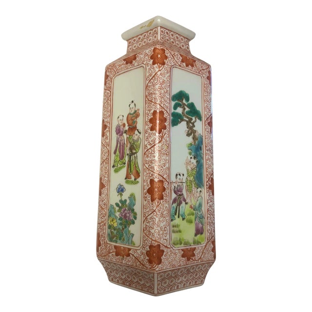 Late 20th Century Chinese Hand Painted Vase For Sale