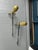 Antique Brass Fireplace Andirons With Iron Log Supports | English Style Turned Finials | 19” Tall For Sale In New York - Image 6 of 8